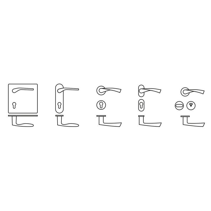 HH018 Contemporary Lever Door Handles