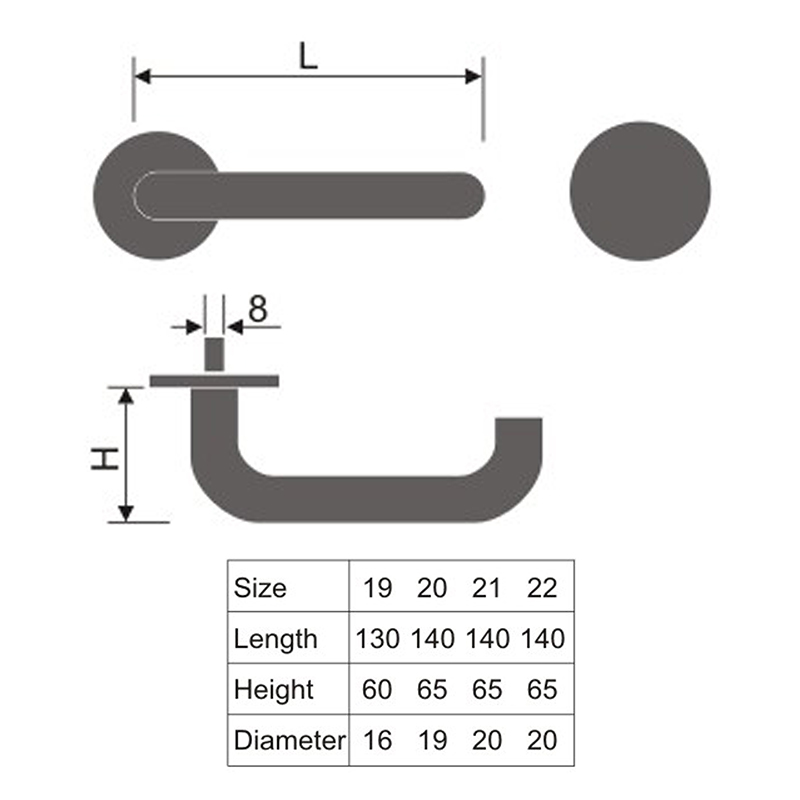 HH018 Contemporary Lever Door Handles