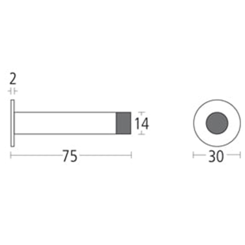 DS05-006A Stainless Steel Wall Mounted Door Stop