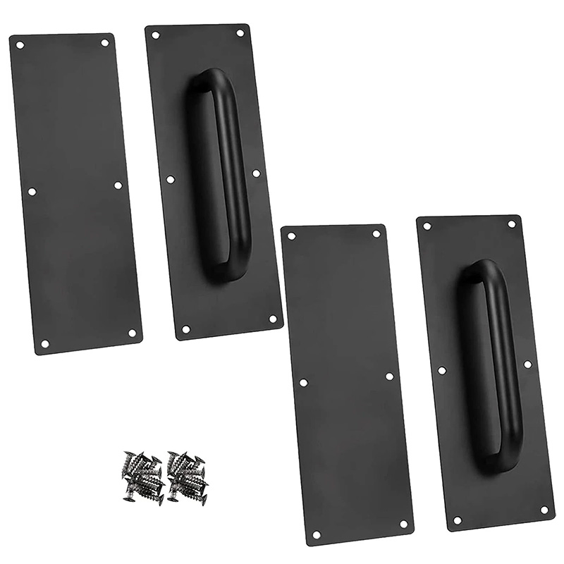 DS05-HP01 Squared Stainless Steel Door Pull With Backplate