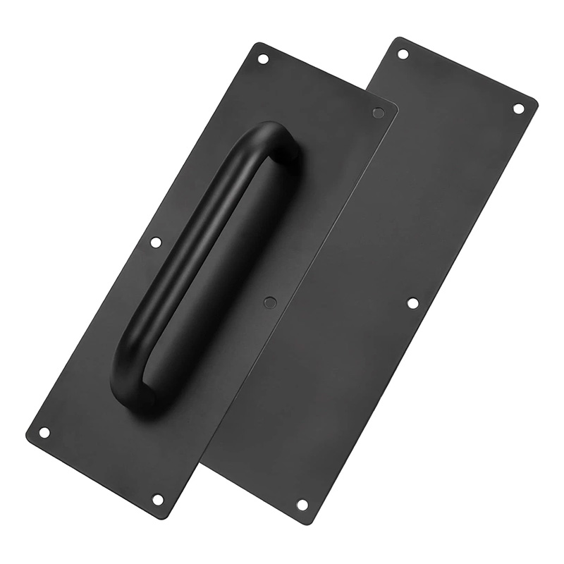 DS05-HP01 Squared Stainless Steel Door Pull With Backplate