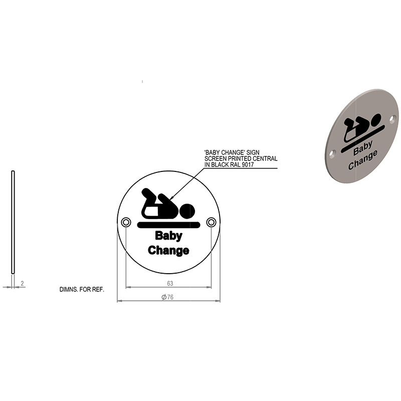 DS05-SP01B Baby Diaper Changing Station Sign