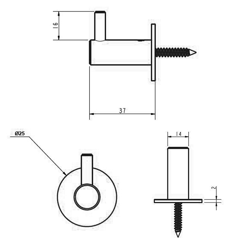Stainless Steel Door Coat Hook