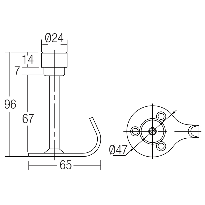 Coat Hook With Door Stopper
