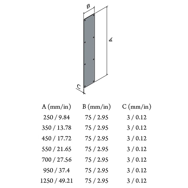 Stainless Steel Push Plate Stainless Steel Push Plate