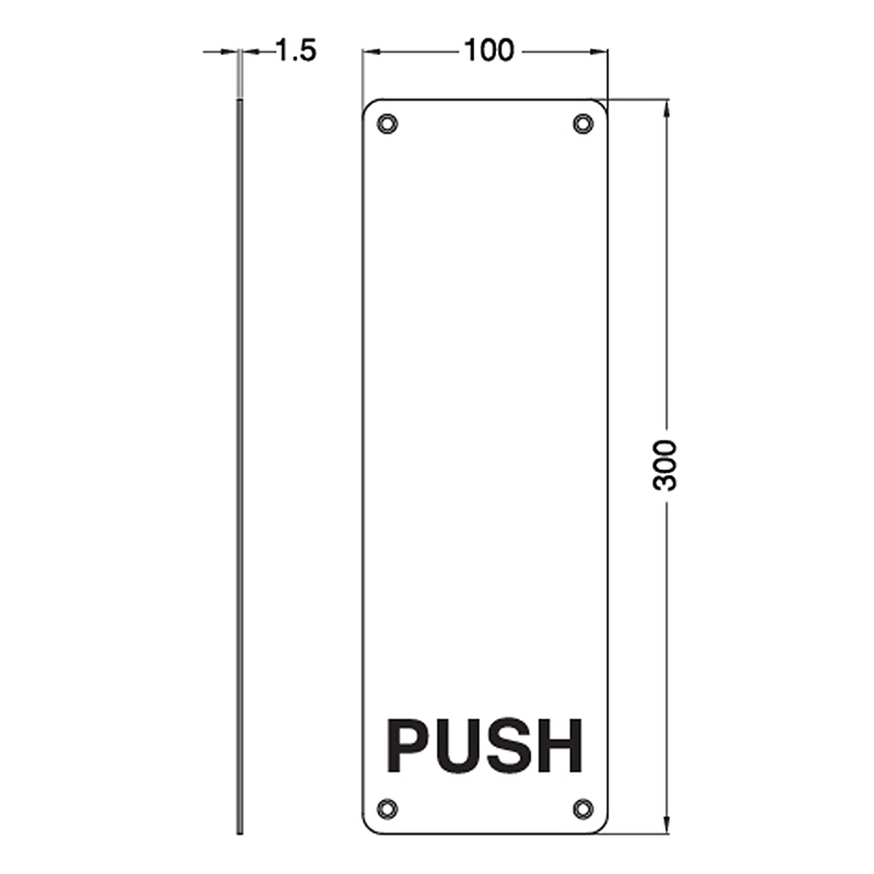 Commercial Door Push Plates