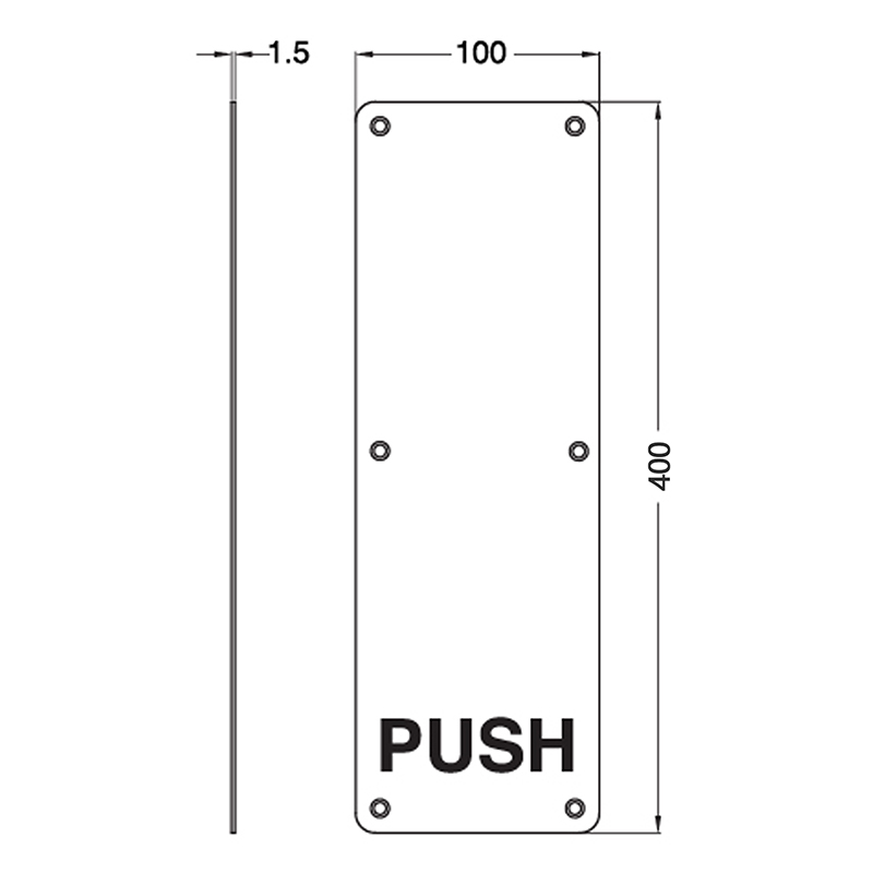 Commercial Door Push Plates